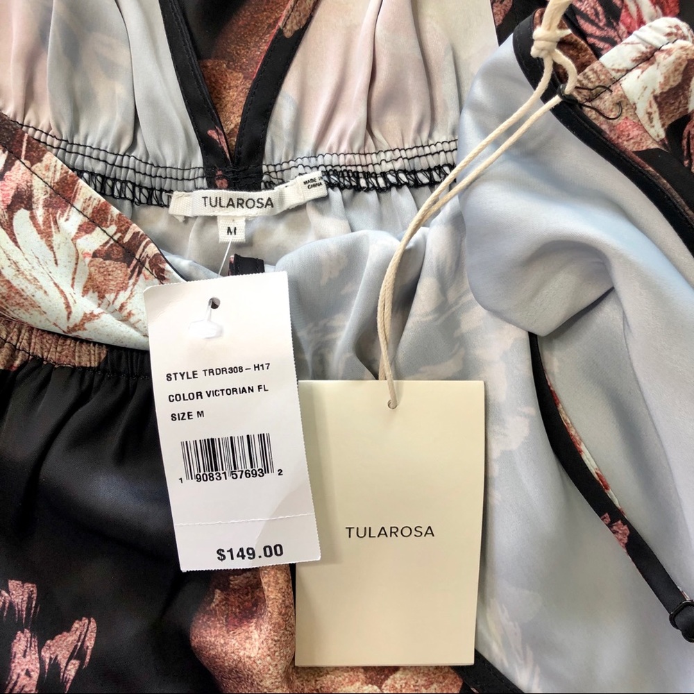 Tularosa Self-Tie Floral Black Maxi Dress - Picture 7 of 8